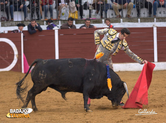 Lancho en su encerrona de marzo en Fregenal. (FOTO: Gallardo)