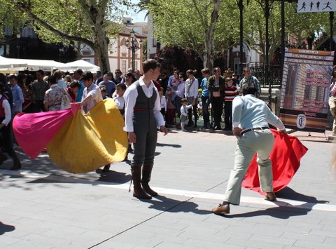 Algunos espectadores quisieron probar la experiencia del toreo.