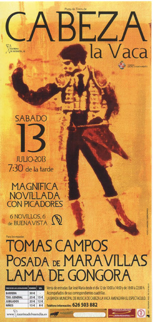 Cartel de la novillada.