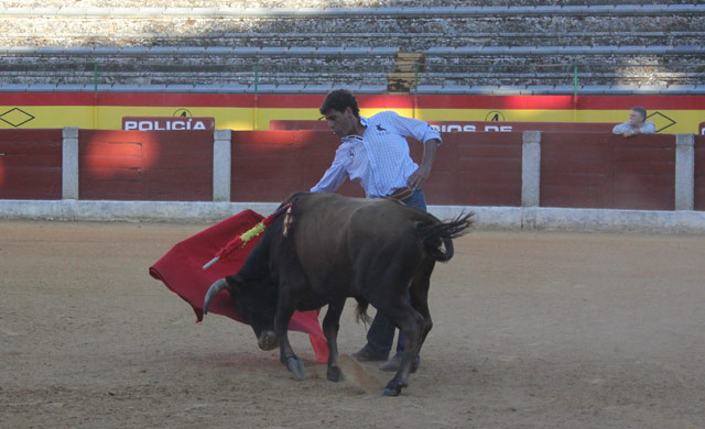 Fernando González cambio la brega por la lidia con la muleta. 