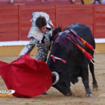 ‘El Juli’ alargando mucho el trazo del muletazo. (FOTO: Gallardo)