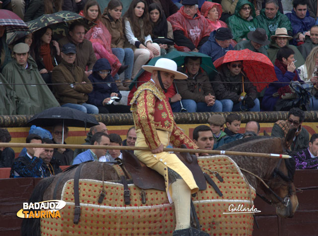 Antonio T. Palomo en su debut como picador de Posada de M. (FOTO: Gallardo)