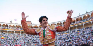 Alejandro Talavante, a hombros en Madrid.