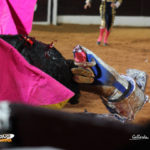 Momento en que el toro de Garcigrande hiere a Ferrera. (FOTO:Gallardo)
