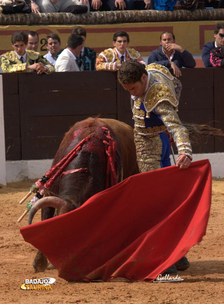 Posada acariciando al natural. (FOTO:Gallardo)