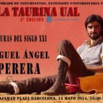 Cartel anunciador del acto en el que tomará parte Miguel A. Perera.