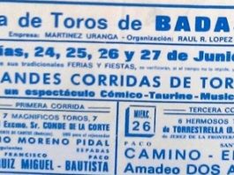 Cartel de 1974, año en que tampoco hubo toros el día de San Juan.