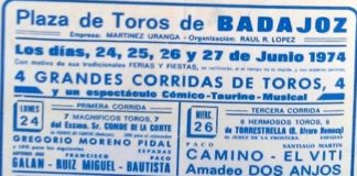 Cartel de 1974, año en que tampoco hubo toros el día de San Juan.