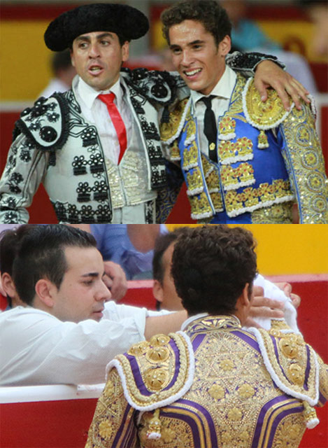 Las dos caras de la moneda. El triunfo de 2013 y el percance de 2014 con Pamplona de escenario. (FOTO: mundotoro.com)