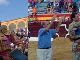 Ferrera en foto de archivo y Silva tras indultar en Villa del Prado.