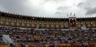 Interior de la plaza de toros de Almendralejo. (FOTO: Gallardo)