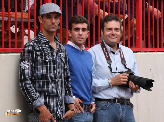 Curro Damián, Luis Domínguez e Ismael Rodríguez