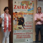 Los intervinientes en el acto de presentación del cartel de Zafra. (FOTO: cosodebadajoz)