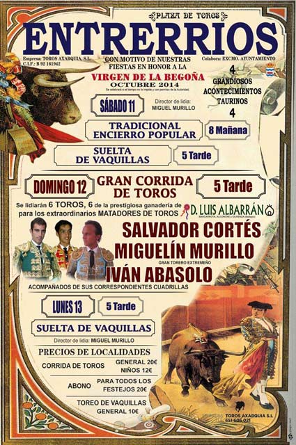 Cartel anunciador del festejo