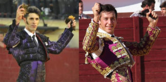Alejandro Talavante y Miguel Ángel Silva. (FOTOS: toroszaragoza.es y Gallardo)