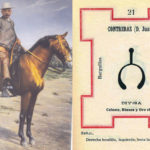 Juan Contreras a caballo con su finca La Giralda de fondo