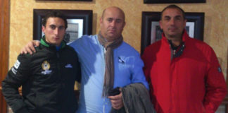 García Corbacho, Francisco Cáceres y Pepe Elbal tras cerrar el apoderamiento (FOTO: CEDIDA)