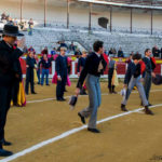 Los banderilleros del festival de Mérida al hacer el paseíllo (FOTO: J.Mª Ballester)