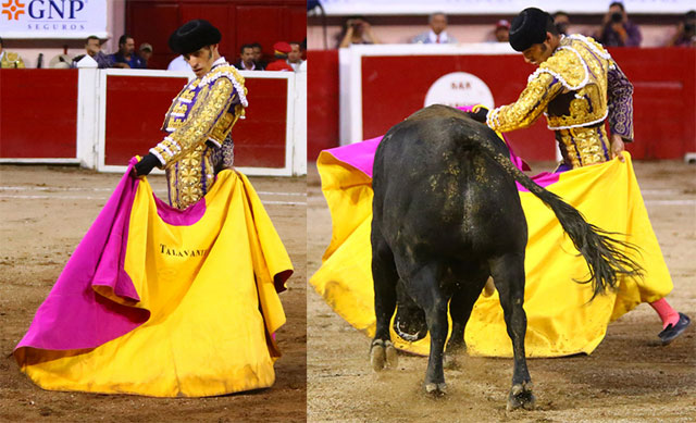 Pasaje de la faena de Alejandro Talavante al toro de Hdros. de Teófilo Gómez en Aguascalientes (FOTO: Emilio Méndez)