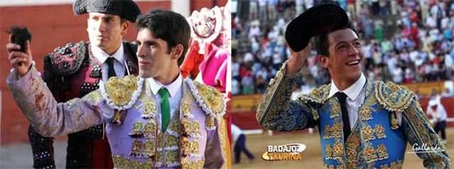 Alejandro Talavante y Miguel Ángel Silva, en dos imágenes de archivo