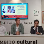 Los conferenciantes durante su intervención en la Sala Ámbito Cultural (FOTO: JMª Ballester)