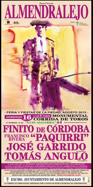 Cartel de la alternativa de Tomás Angulo en Almendralejo