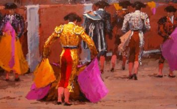 Seda por percal. Óleo de Enrique Pastor