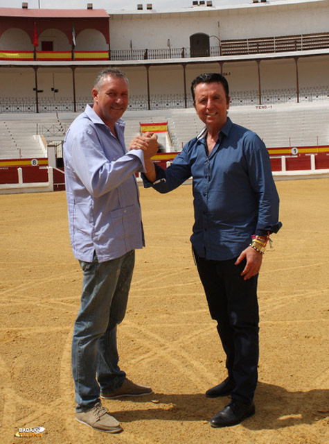 Vicente Elices y Ortega Cano sumando voluntades en Mérida (FOTO: Gallardo)