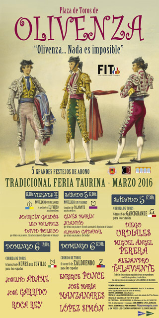 Cartel de la feria de Olivenza 2016