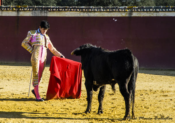 Juanito en la ganadería de José Luis Marca