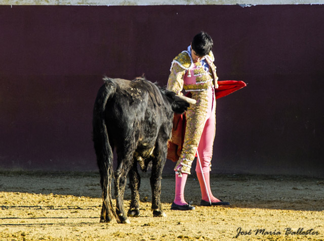 Juanito en la ganadería de José Luis Marca