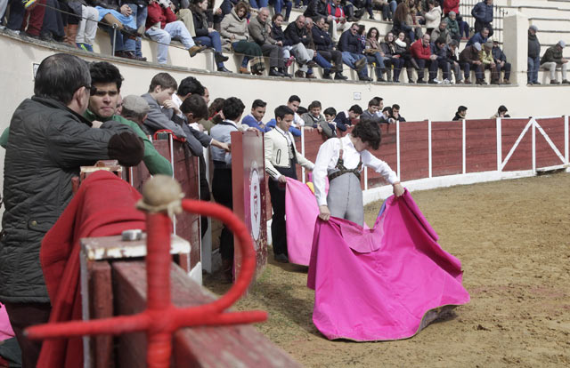 Ismael Jiménez y David Merino preparándose