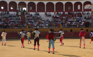 Toros en la Feria del Jamón de Jerez de los Caballeros Paseíllo en la plaza de toros de Jerez de los Caballeros (FOTO:Gallardo)