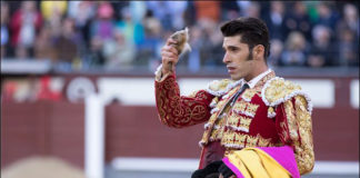 Alejandro Talavante con la oreja cortada a ley esta tarde en Las Ventas (FOTO: Juan Pelegrín)