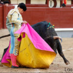 Ginés Marín lanceando a la verónica en su presentación en Madrid (lasventas.com)
