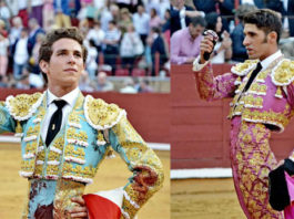 Ginés Marín y Alejandro Talavante en la plaza de toros de Córdoba (FOTO:FIT)
