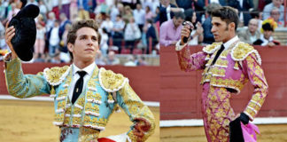 Ginés Marín y Alejandro Talavante en la plaza de toros de Córdoba (FOTO:FIT)