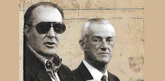 Los doctores Hdez, de la Rosa y Albarrán Olea en el callejón de la plaza de Badajoz