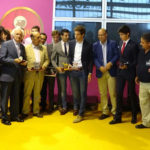 Los premiados junto con los miembros de la directiva de la Federación Taurina de Extremadura