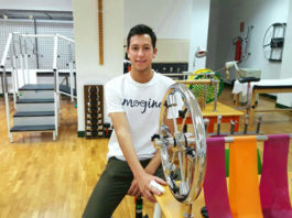 Miguel Ángel Silva mientras hace ejercicios de recuperación en la clínica sevillana de La Fraternidad