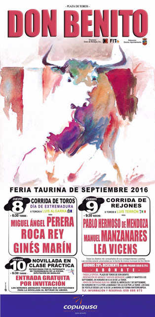 Cartel de la feria de Don Benito 2016