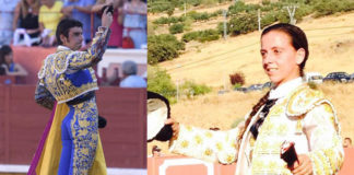 Miguel Ángel Perera y Paula Santos con sus trofeos (FOTO:Julián López)