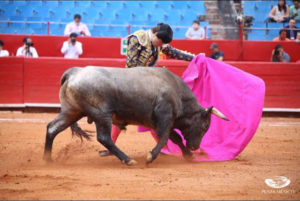 Lanceando al 'eral' que le tocó en suerte (FOTO:Plaza México)