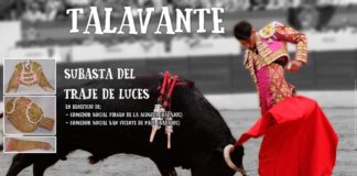 Cartel de la subasta del traje de luces de Alejandro Talavante