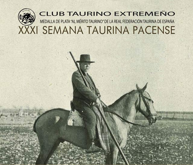 Cartel anunciador de la XXXI Semana Taurina Pacense del Club Taurinoa Extremeño de Badajoz