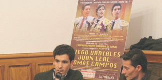 Tomás Campos durante el acto de presentación del cartel de Fitero