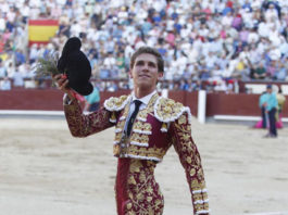 Ginés Marín dando la vuelta al ruedo en Las Ventas (FOTO: Plaza 1)