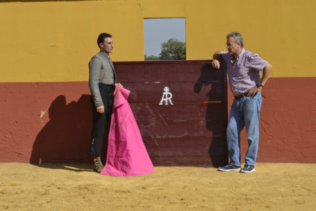 Con José Real, su inseparable compañero de fatigas.